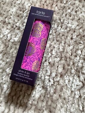 tarte Glide & Go Butter Lipstick - Pink with Gold Floral Case